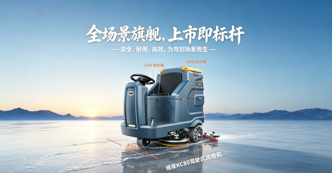 新品上市丨橙犀KC80驾驶式洗地机:以匠